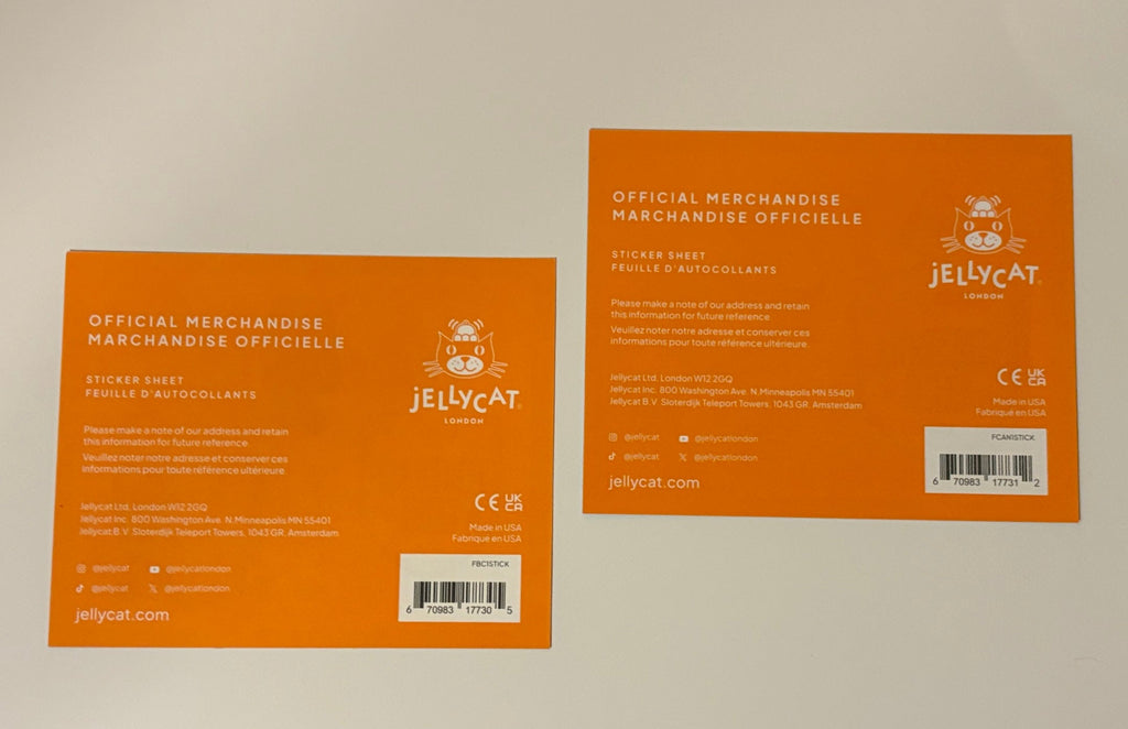 Jellycat Football Club Canada Exclusive Sticker Set (Holt Renfrew)