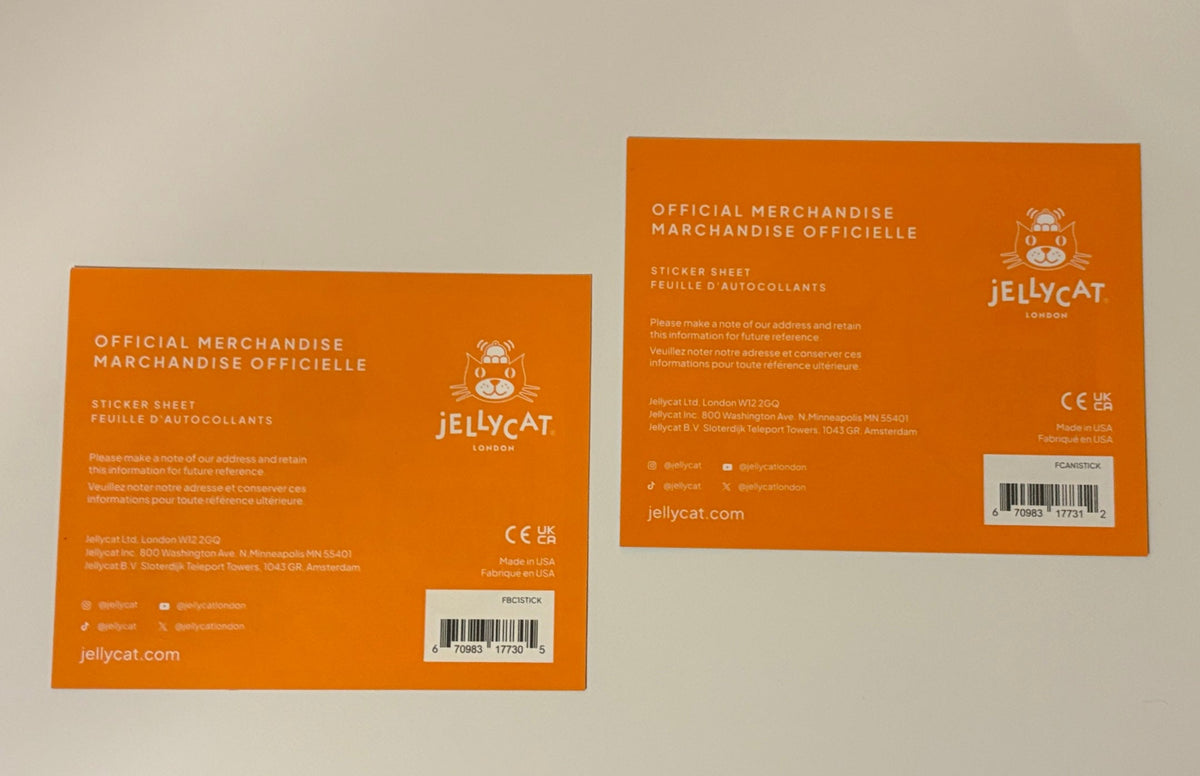 Jellycat Football Club Canada Exclusive Sticker Set (Holt Renfrew)