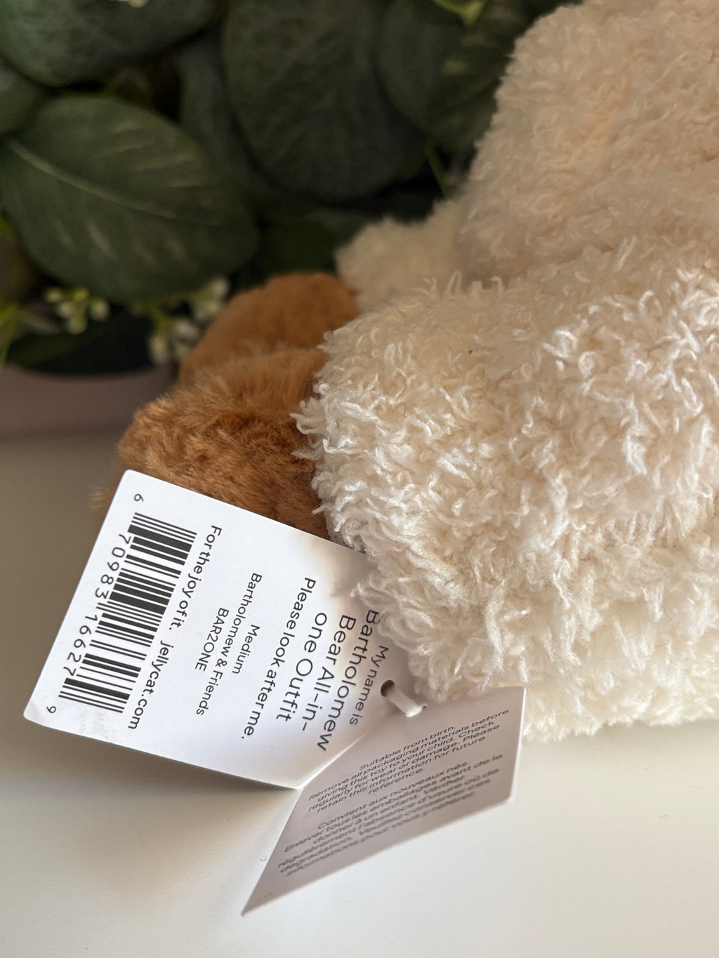Jellycat Bartholomew Bear All-in-one Outfit
