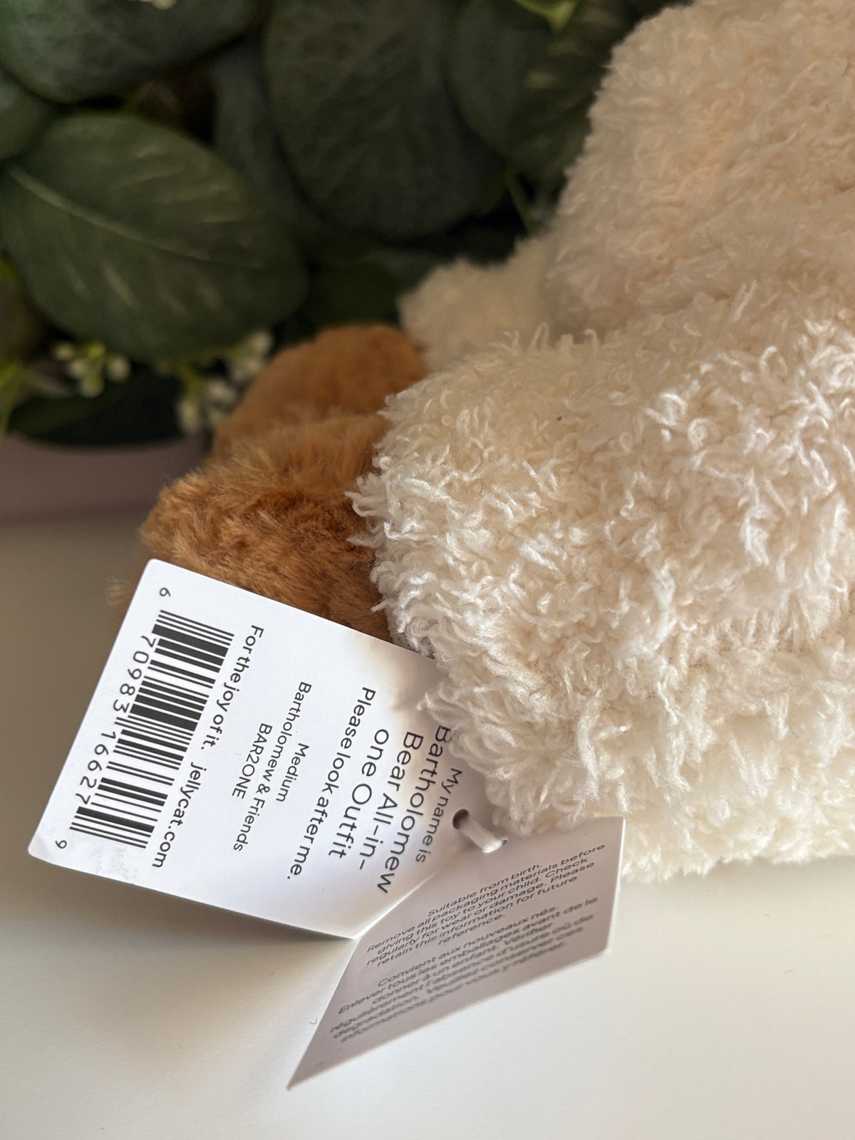 Jellycat Bartholomew Bear All-in-one Outfit
