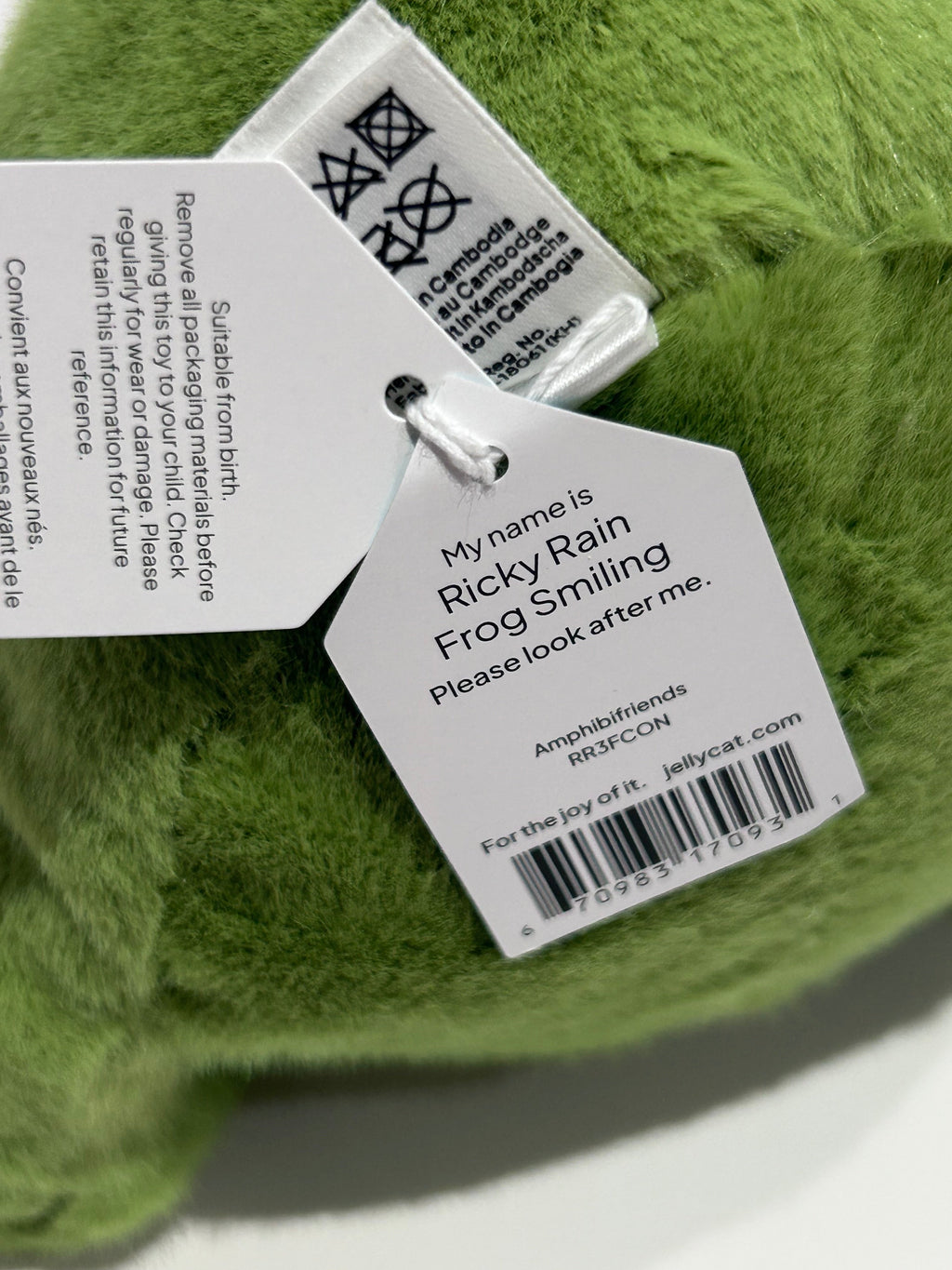 Jellycat Ricky Rain Frog Smiling