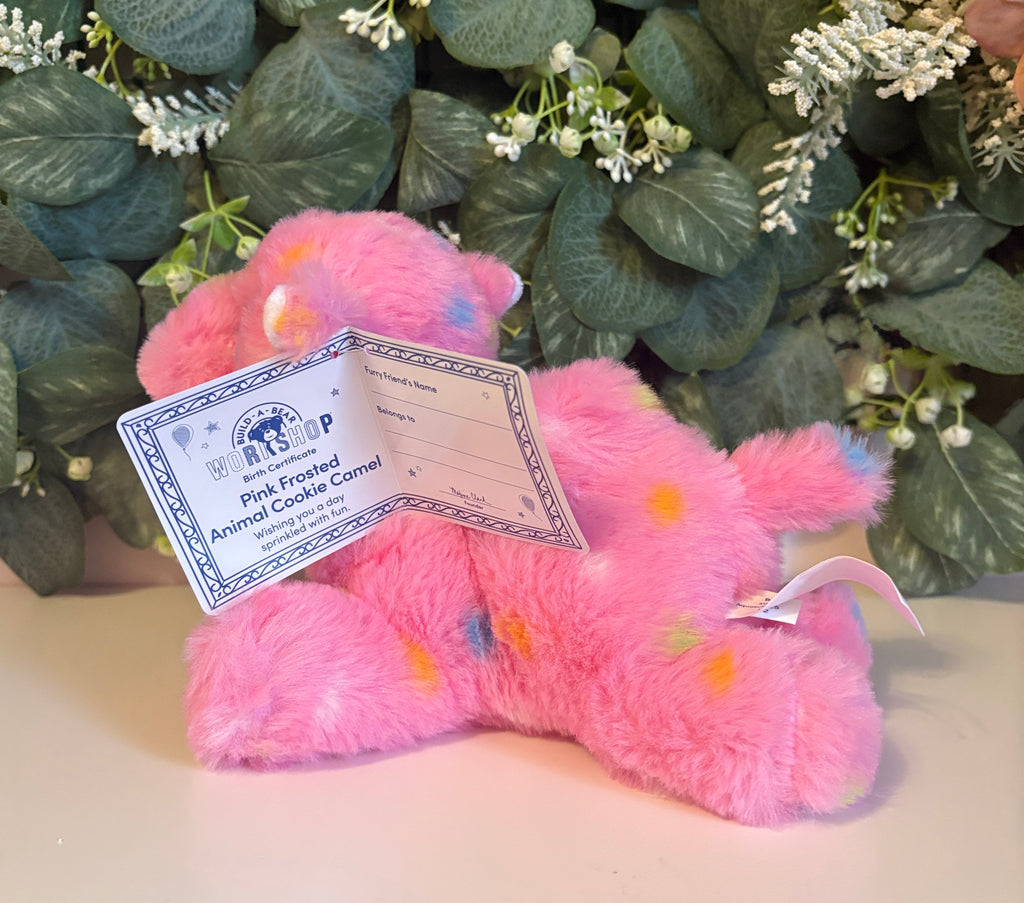 Build a Bear Pink Frosted Animal Cookie Camel | Mini Beans