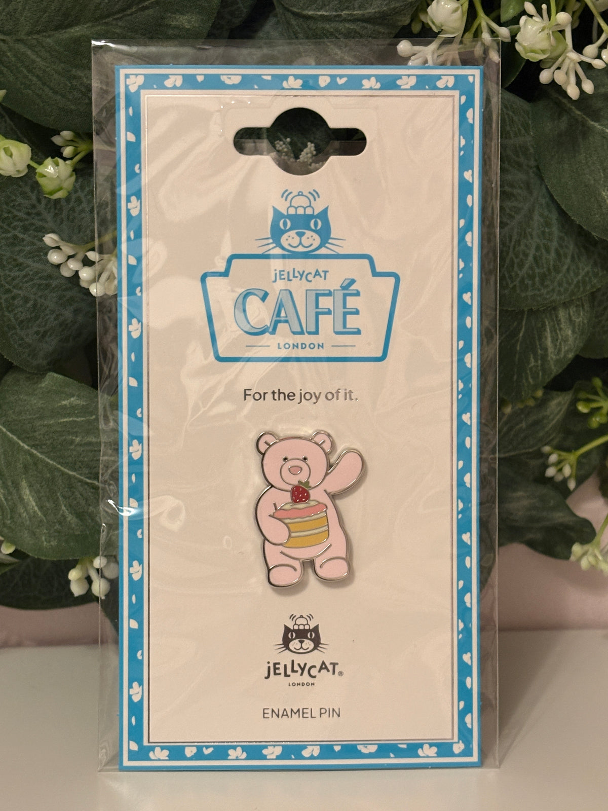Jellycat Leola Bear with Strawberry Cake Pin